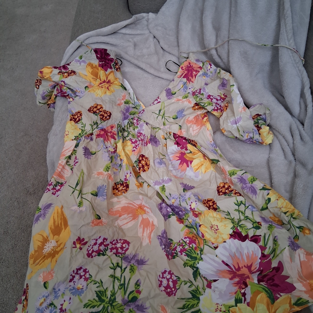 H&M Floral Dress - Yellow, Purple, Pink, Green